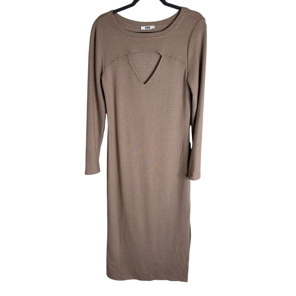 BB DAKOTA by Steve Madden Love Shrug Midi Dress Long Sleeve Going Out Party S